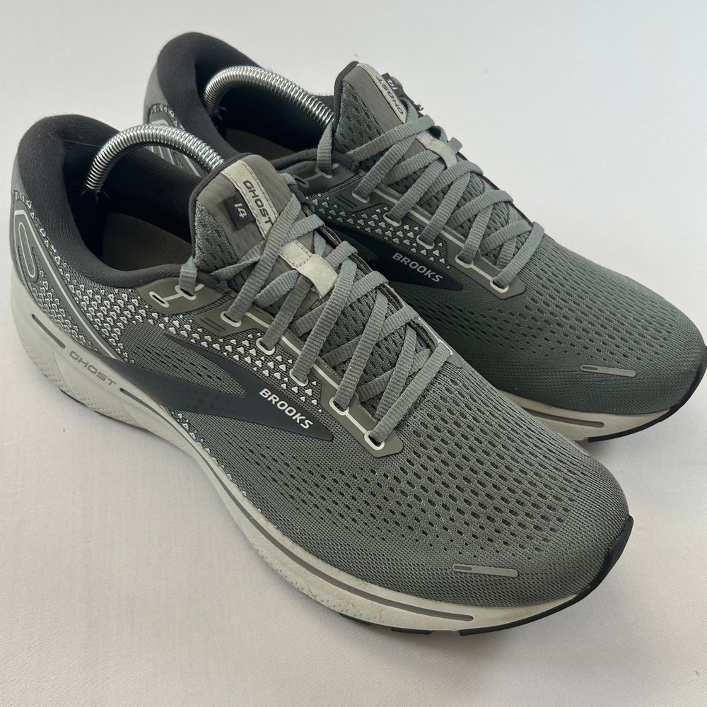 Brooks Ghost 14 Running Shoes Mens 12 Grey Black 1103691D067 Neutral DNA LOFT